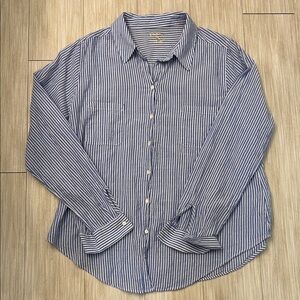 Lilly Pulitzer Blue and White Striped Blouse